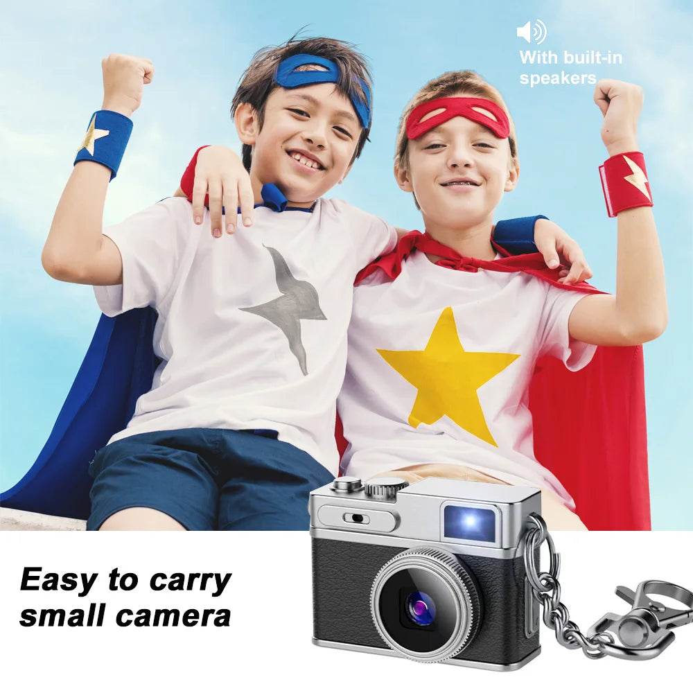 Retro Digital Camera 1080P Video Recorder LED Fill Light 0.96 Inch IPS Screen Portable Mini Digital Camera