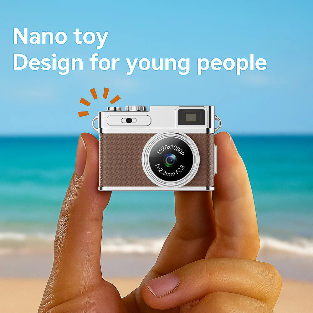 Retro Digital Camera 1080P Video Recorder LED Fill Light 0.96 Inch IPS Screen Portable Mini Digital Camera