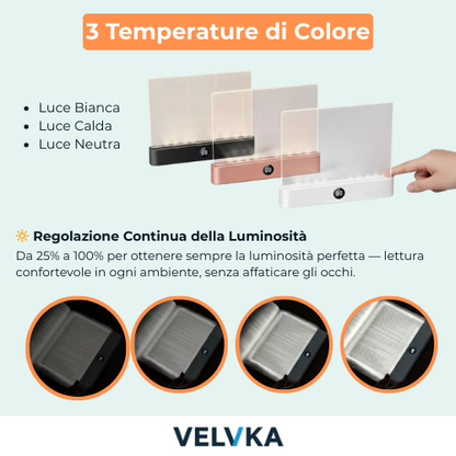 Velvka LumoPage™ – Luce LED Piatta per Lettori Notturni
