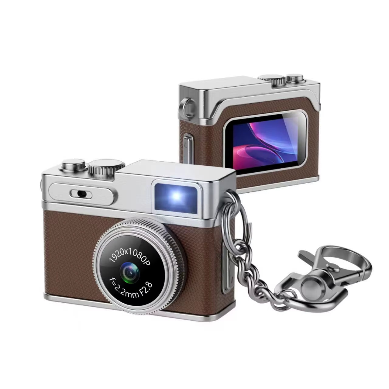 Retro Digital Camera 1080P Video Recorder LED Fill Light 0.96 Inch IPS Screen Portable Mini Digital Camera