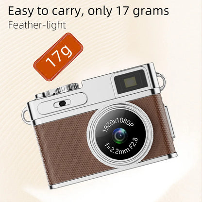 Retro Digital Camera 1080P Video Recorder LED Fill Light 0.96 Inch IPS Screen Portable Mini Digital Camera