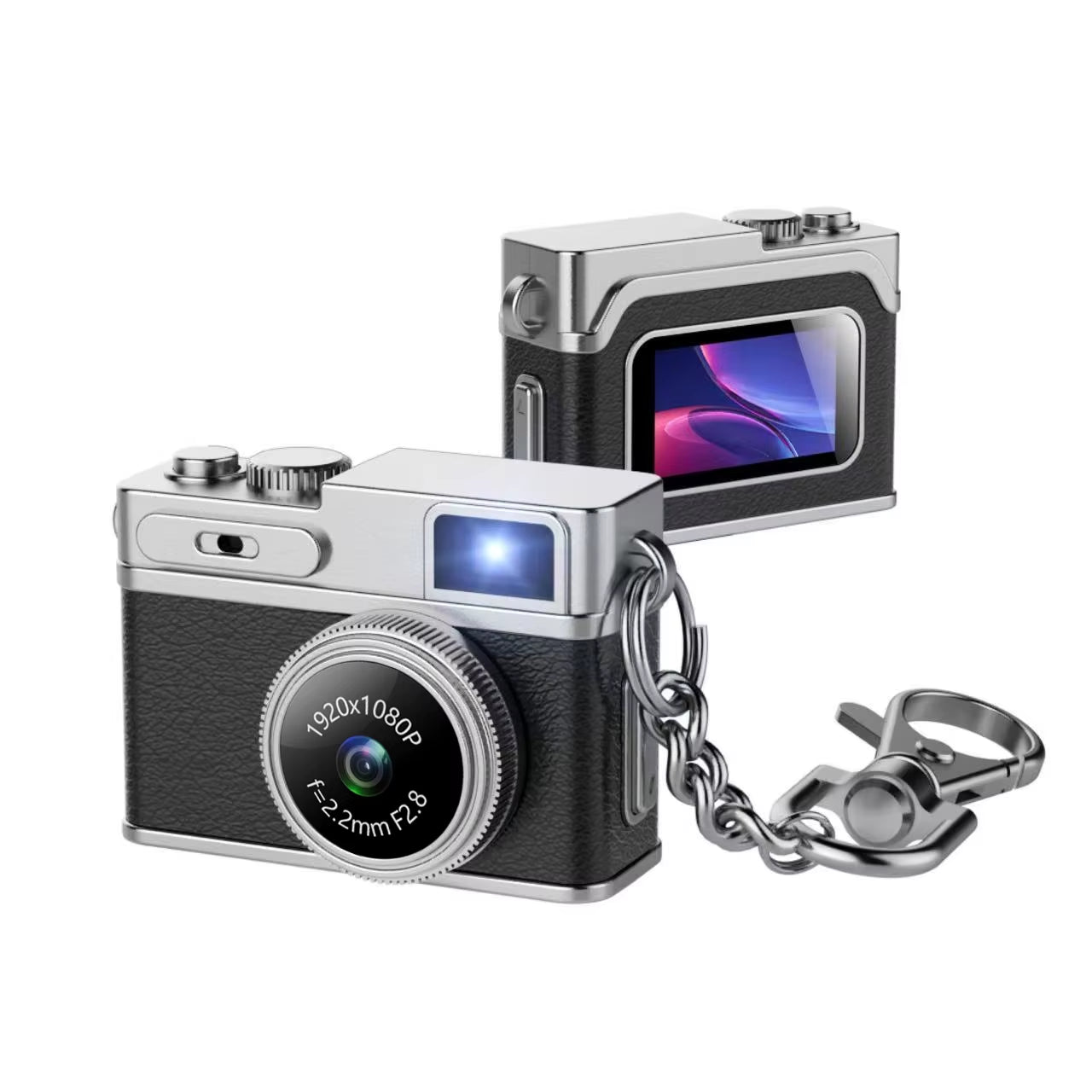 Retro Digital Camera 1080P Video Recorder LED Fill Light 0.96 Inch IPS Screen Portable Mini Digital Camera