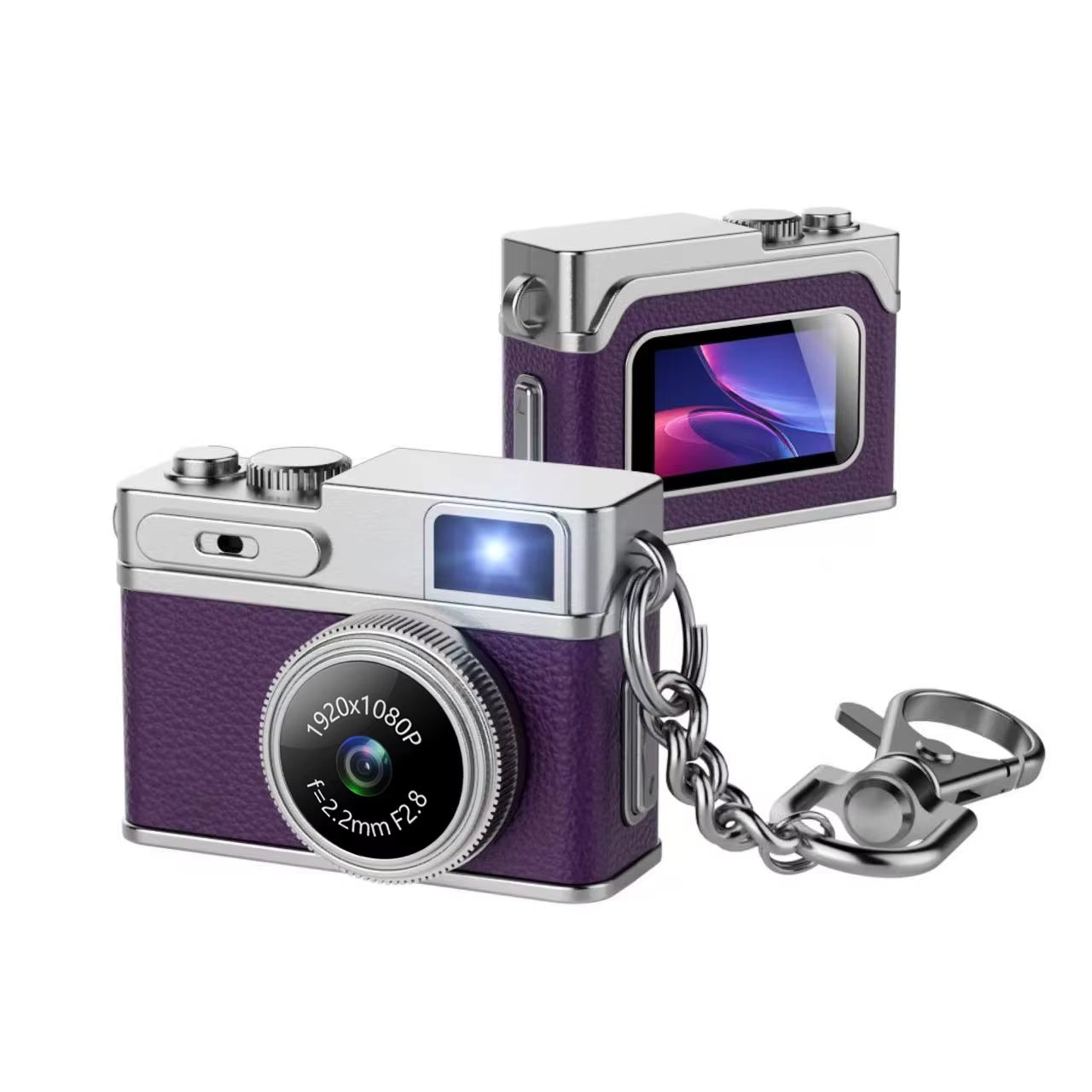 Retro Digital Camera 1080P Video Recorder LED Fill Light 0.96 Inch IPS Screen Portable Mini Digital Camera
